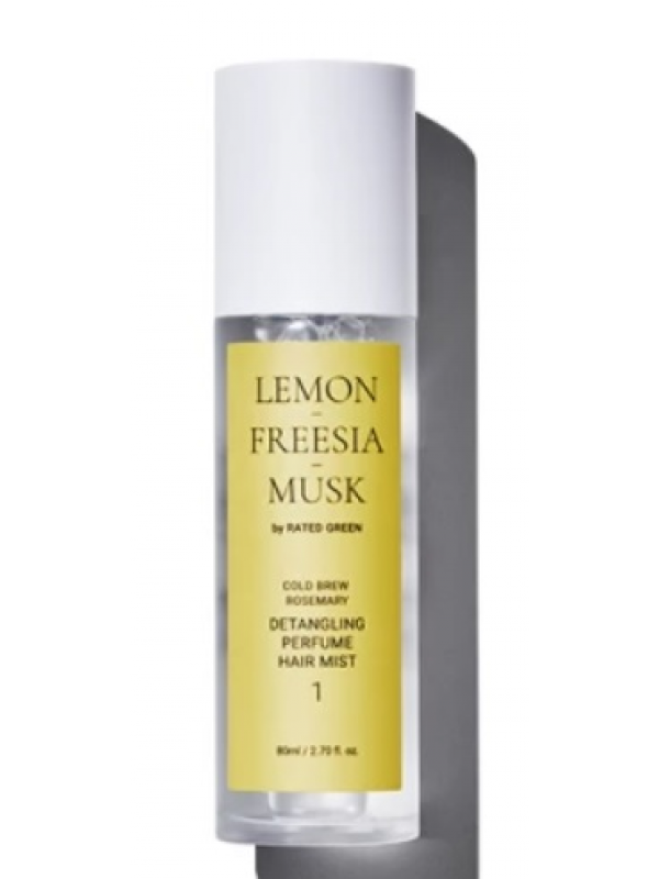 Rated Green Парфумований міст для волосся лимон-фрезія-мускус Detangling Perfume Hair Mist Lemon-Freesia-Musk 80 мл