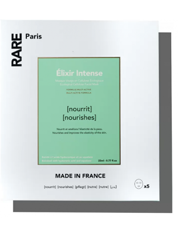 RARE Paris Набір з п'яти поживних масок для обличчя з гіалуроновою кислотою та скваланом Box of 5 Elixir Intense 5*23 мл