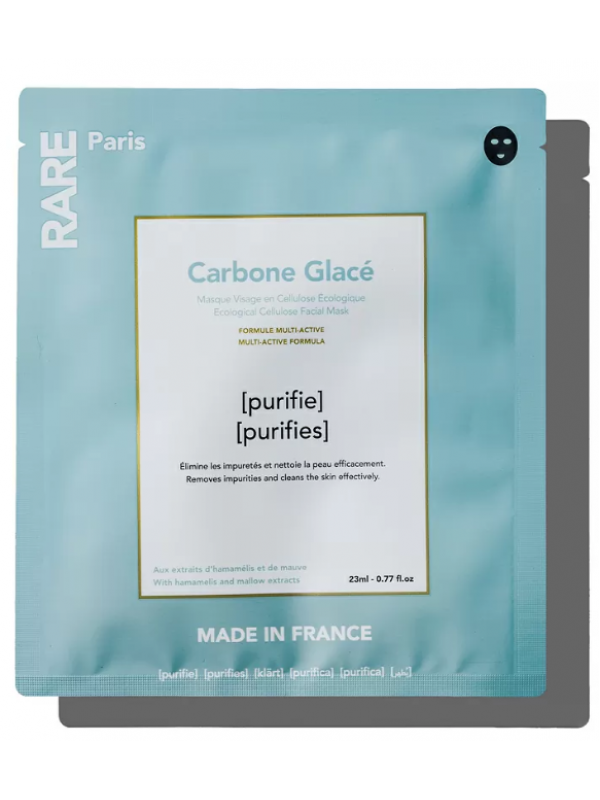 RARE Paris Очищувальна маска для обличчя з гамамелісом та екстрактом мальви Carbone Glace Purifying 23 мл