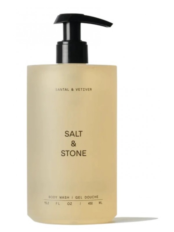 Salt & Stone Антиоксидантний гель для душу з ароматом сандалового дерева та ветівера Body Wash Santal & Vetiver 450 мл