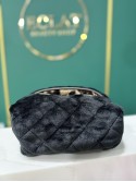 ECLAT Косметичка текстильна середня 24 см Чорна з леопардом