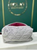 ECLAT Косметичка текстильна середня 24 см Сіра з рожевим