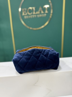ECLAT Косметичка текстильна середня 24 см Синя з помаранчевим