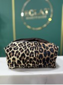 ECLAT Косметичка текстильна середня 24 см Леопард з коричневим