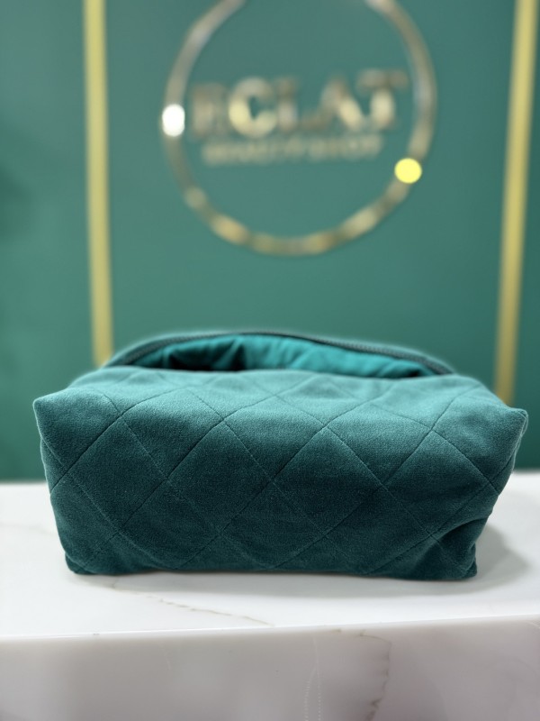 ECLAT Косметичка текстильна середня 24 см Зелена з зеленим