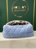 ECLAT Косметичка текстильна для Дайсон з карманами 35 см Блакитна з квітами