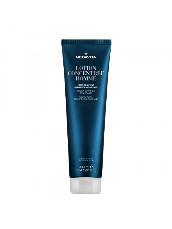 MEDAVITA Тонізуючий шампунь та гель для душу для чоловіків  Lotion Concenree Homme Fresh Tonifying Shampoo & Shower Gel 300  мл