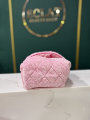 ECLAT Косметичка текстильна маленька 17 см Рожева з Рожевою клітиною