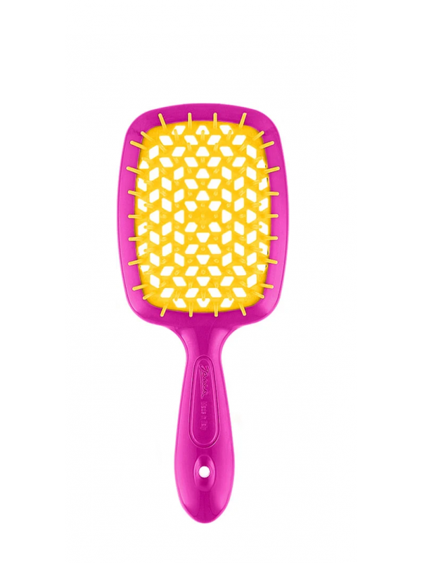 Janeke Супербраш для волосся  Small Рожева з жовтою серединою  1 шт Janeke Супербраш для волосся  Small Рожева з жовтою серединою  1 шт
