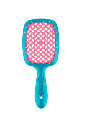 Janeke Супербраш для волосся  Small Блакитна з рожевою серединою 1 шт Janeke Супербраш для волосся  Small Блакитна з рожевою серединою 1 шт