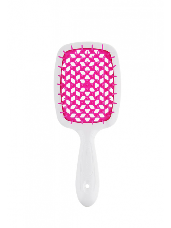 Janeke Супербраш для волосся  Small Біла з рожевою серединою 1 шт Janeke Супербраш для волосся  Small Біла з рожевою серединою 1 шт