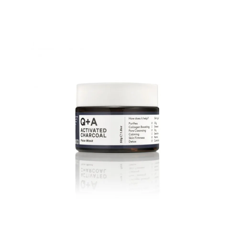 Q+A Маска для лица "детокс" с активированным углем Activated Charcoal Face Mask 50 гр