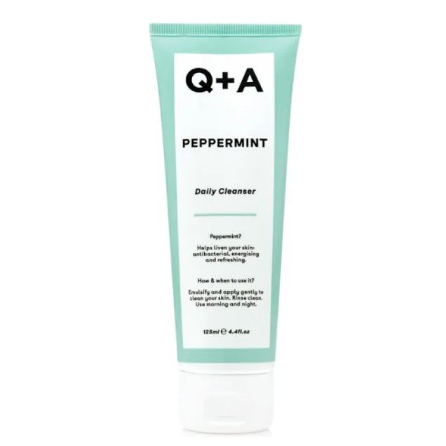 Q+A Очищающий гель для лица с мятой Peppermint Daily Cleanser 125 мл