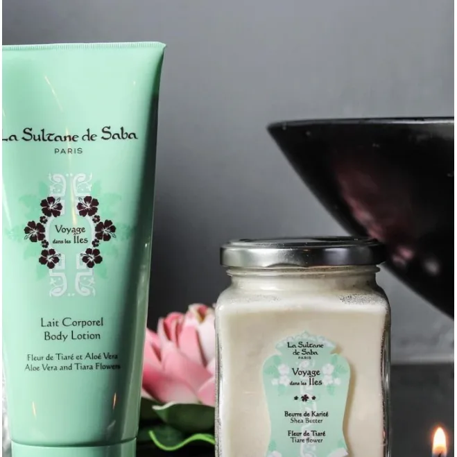La Sultane De Saba Масло карите "Тиаре и алоэ вера" Shea Butter Tiare Flower &amp; Aloe Vera 300 мл - фото 2