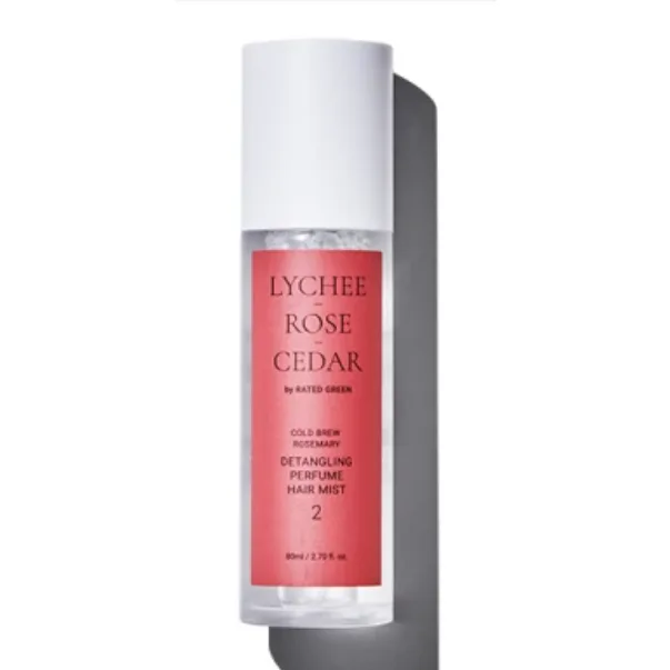 Rated Green Парфумований міст для волосся лічі-троянда-кедр Detangling Perfume Hair Mist Lychee-Rose-Cedar 80 мл
