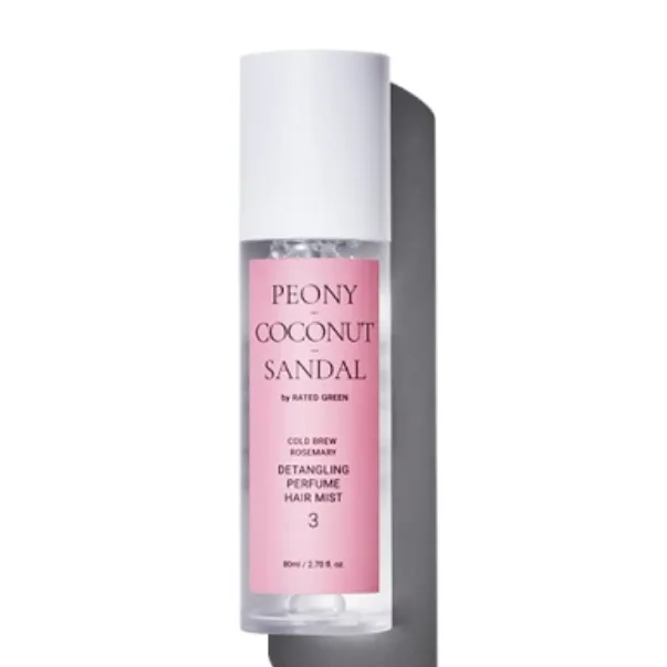 Rated Green Парфумований міст для волосся півонія-кокос-сандал Detangling Perfume Hair Mist Peony-Coconut-Sandal 80 мл