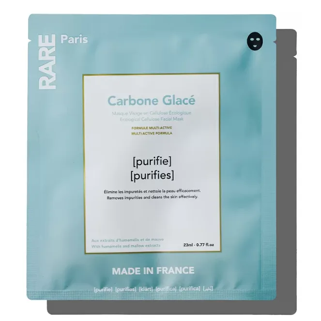 RARE Paris Очищающая маска для лица с гамамелисом и экстрактом мальвы Carbone Glace Purifying 23 мл