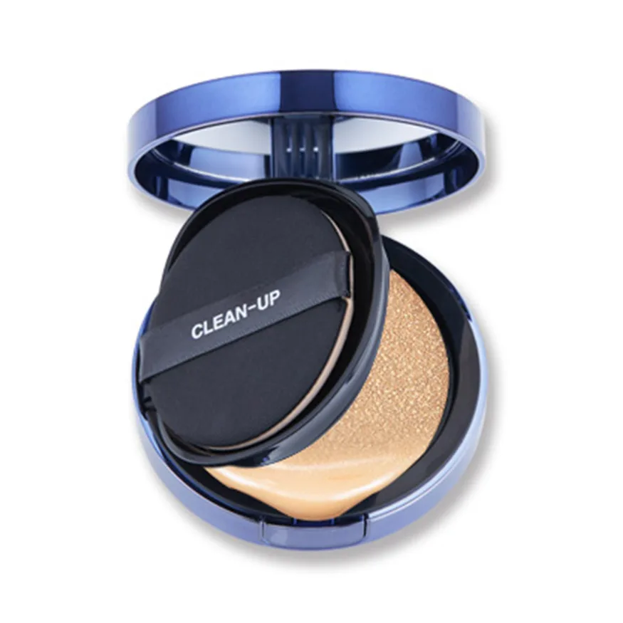 CUskin Инновационный кушон со сменным блоком (21 тонн) Clean-Up Skinfit Cushionpact No.21 SPF 50+ PA+++ 15 гр+15 гр