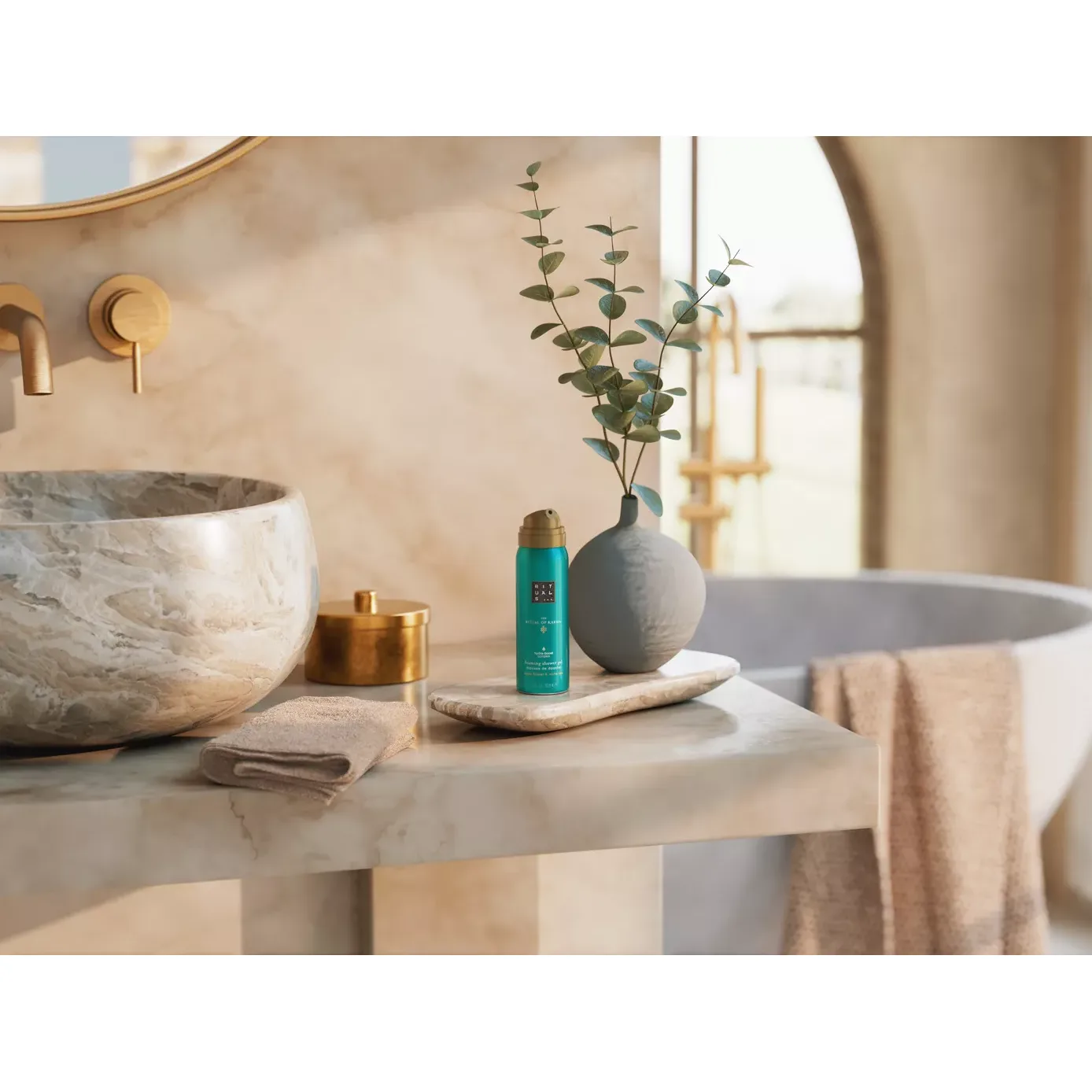 Rituals Пена для Душа The Ritual of Karma Foaming Shower Gel Mousse de Douche Lotus Flover &amp; White Tea 200 мл - фото 3