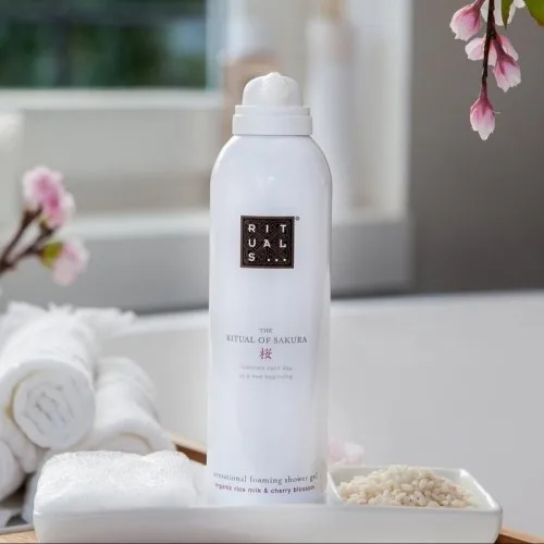 Rituals Пена для Душа Rituals The Ritual of Sakura Rice milk&amp;cherry blossom 200 мл - фото 2