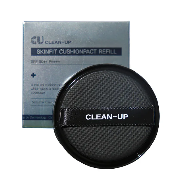 CUSkin Сменный блок для инновационного кушона (21 тонн) Clean-Up Skinfit Cushionpact No.21 SPF 50+ PA+++ REFILL