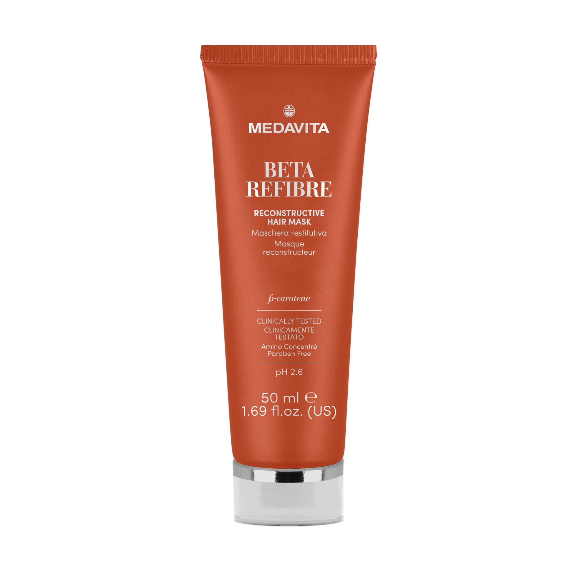 MEDAVITA Маска восстанавливающая для поврежденных волос Beta Refibre Maschera Recontructive Hair Mask 50 мл