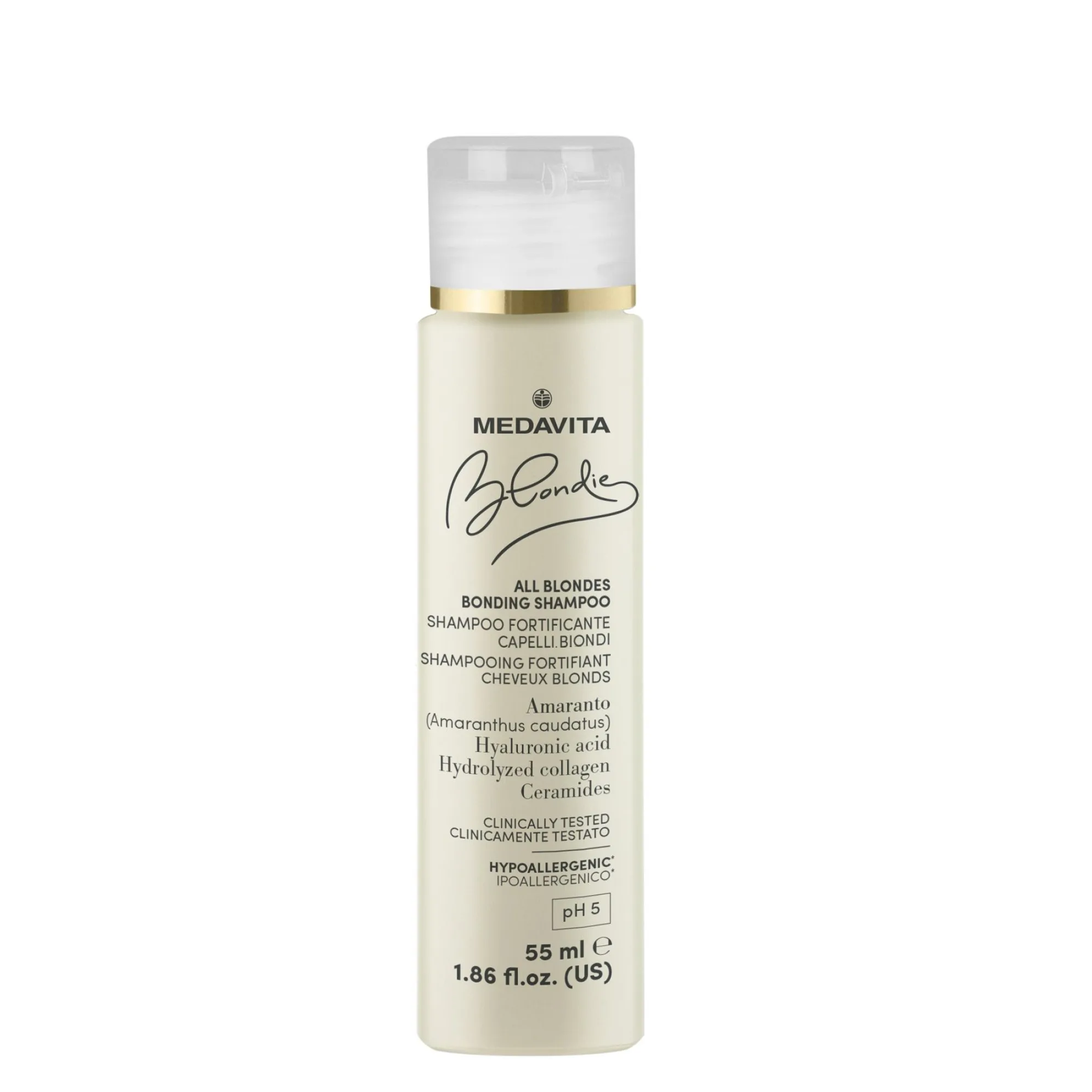 MEDAVITA Укрепляющий шампунь для всех типов волос светлых волос ALL BLONDES BONDING SHAMPOO 55 мл
