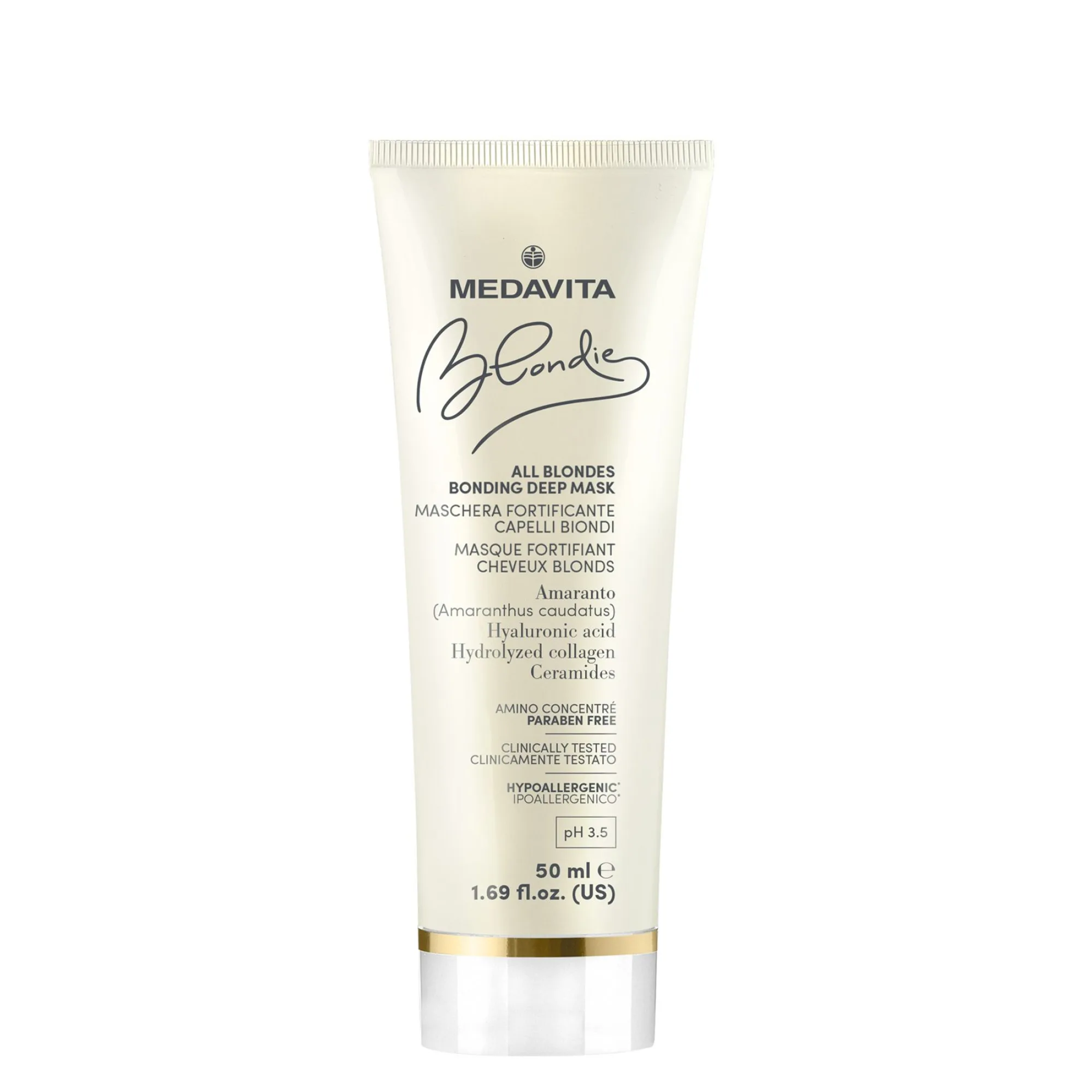 MEDAVITA Глубоко укрепляющая маска для всех типов светлых волос ALL BLONDES BONDING DEEP MASK 50 мл