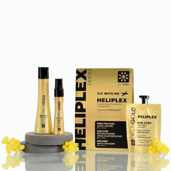 HELI's GOLD Восстанавливающий дорожный набор для волос Heliplex Fly With Me 100 мл; 100 мл; 30 мл - фото 5