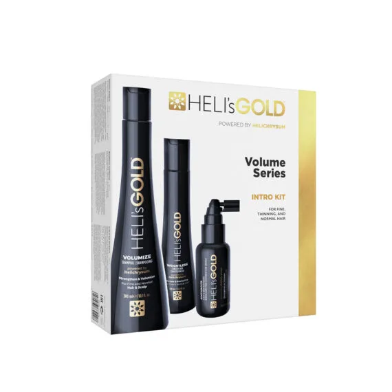 HELI's GOLD Подарочный набор для объема и роста волос Volume Series 300 мл; 100 мл; 50 мл