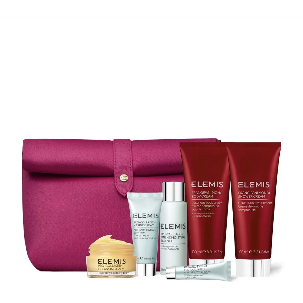 Elemis Коллекция Фаворитов для лица и тела в люкс косметичке The Essential Travel Collection Face &amp; Body Favourites