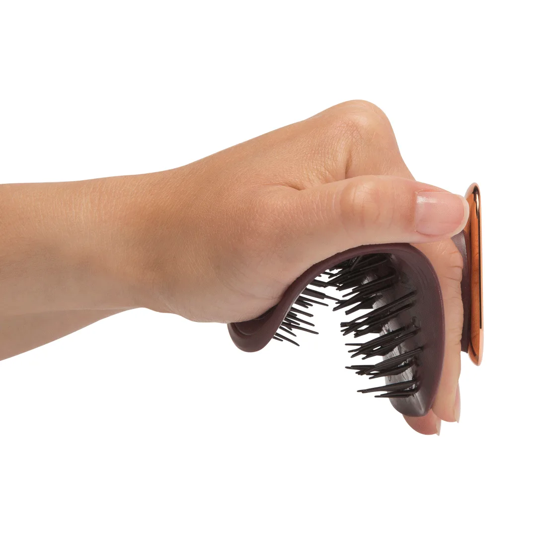 MANTA Щетка для волос бургунд Healthy Hair Brush Burgundy/Rose Gold - фото 4