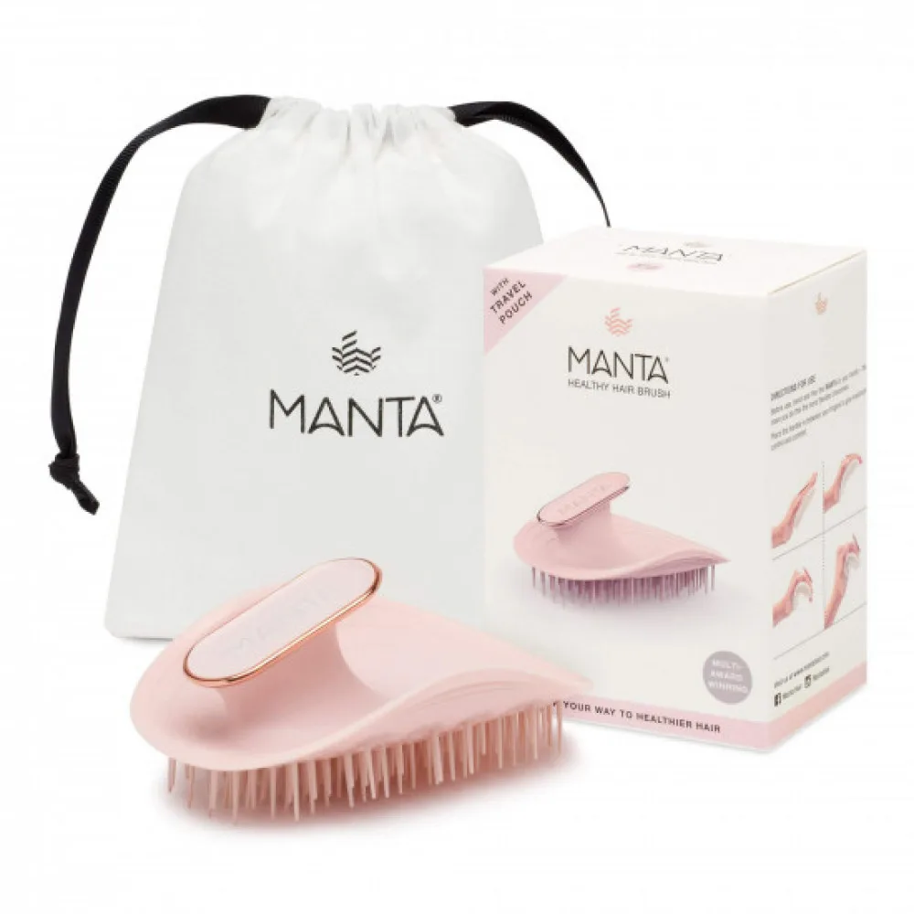 MANTA Щетка для волос розовая Healthy Hair Brush Pink/Rose Gold - фото 2