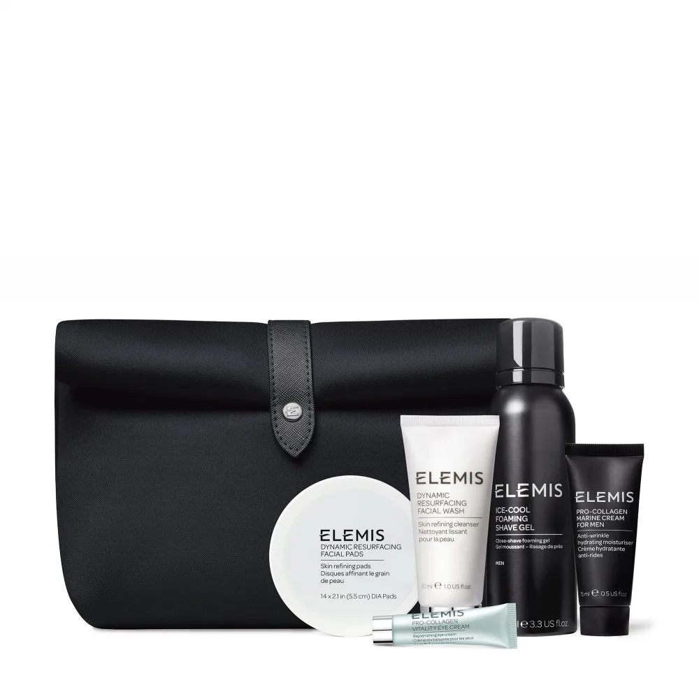 Elemis Бестселлеры для лица и тела в люкс косметичке Для Него The Grooming Collection Travel Skincare Favourites for Him
