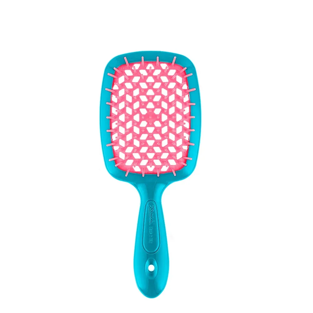 Janeke Супербраш для волосся  Small Блакитна з рожевою серединою 1 шт