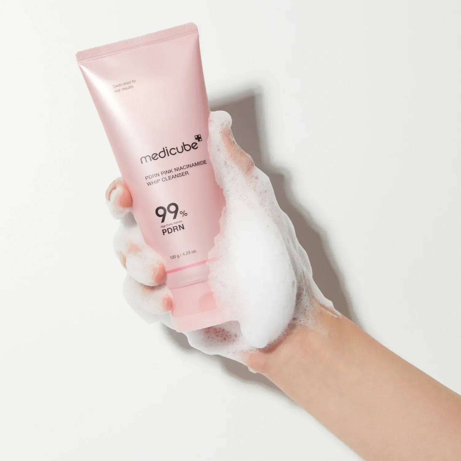 Medicube Очищающая пенка с полинуклеотидами и ниацинамидом PDRN Pink Niacinamide Whip Cleanser 120 гр - фото 4