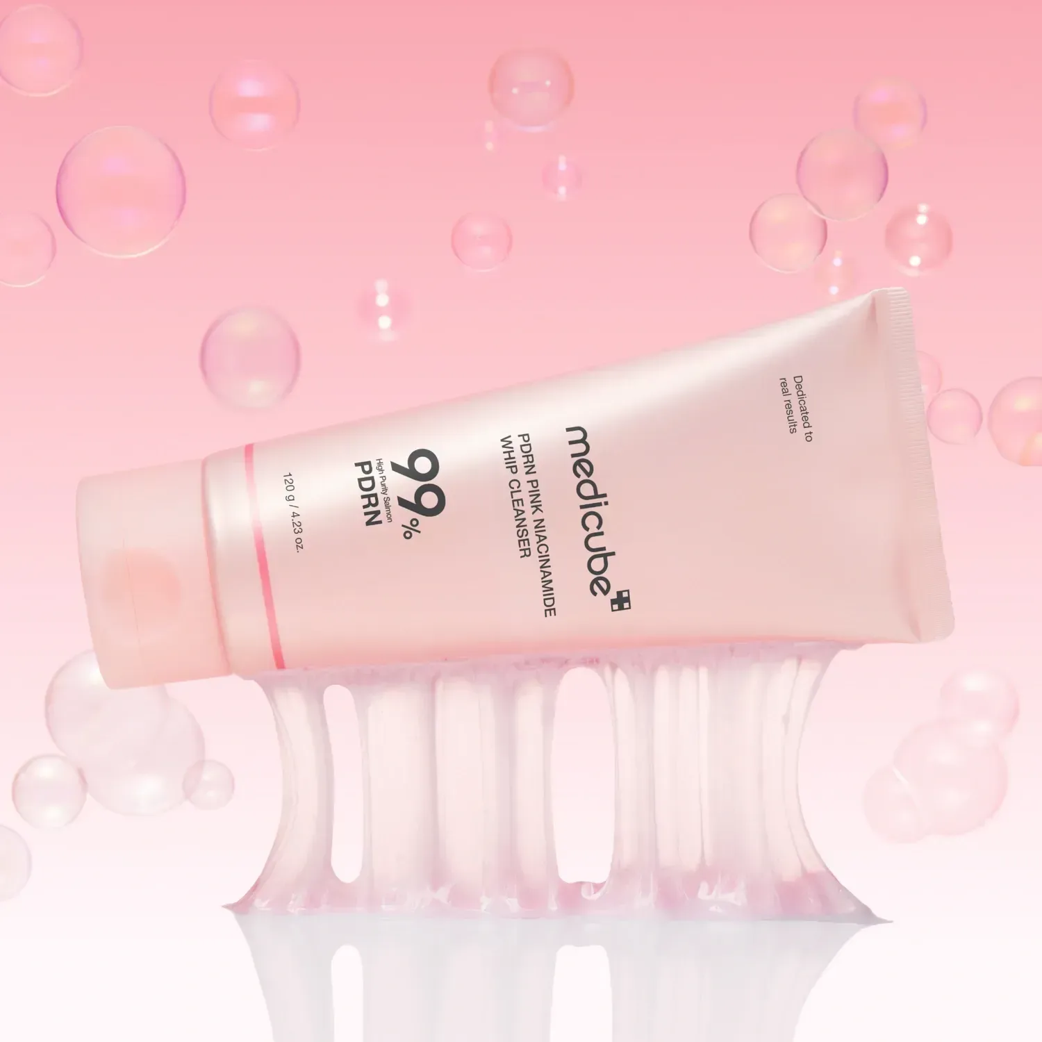Medicube Очищающая пенка с полинуклеотидами и ниацинамидом PDRN Pink Niacinamide Whip Cleanser 120 гр - фото 3