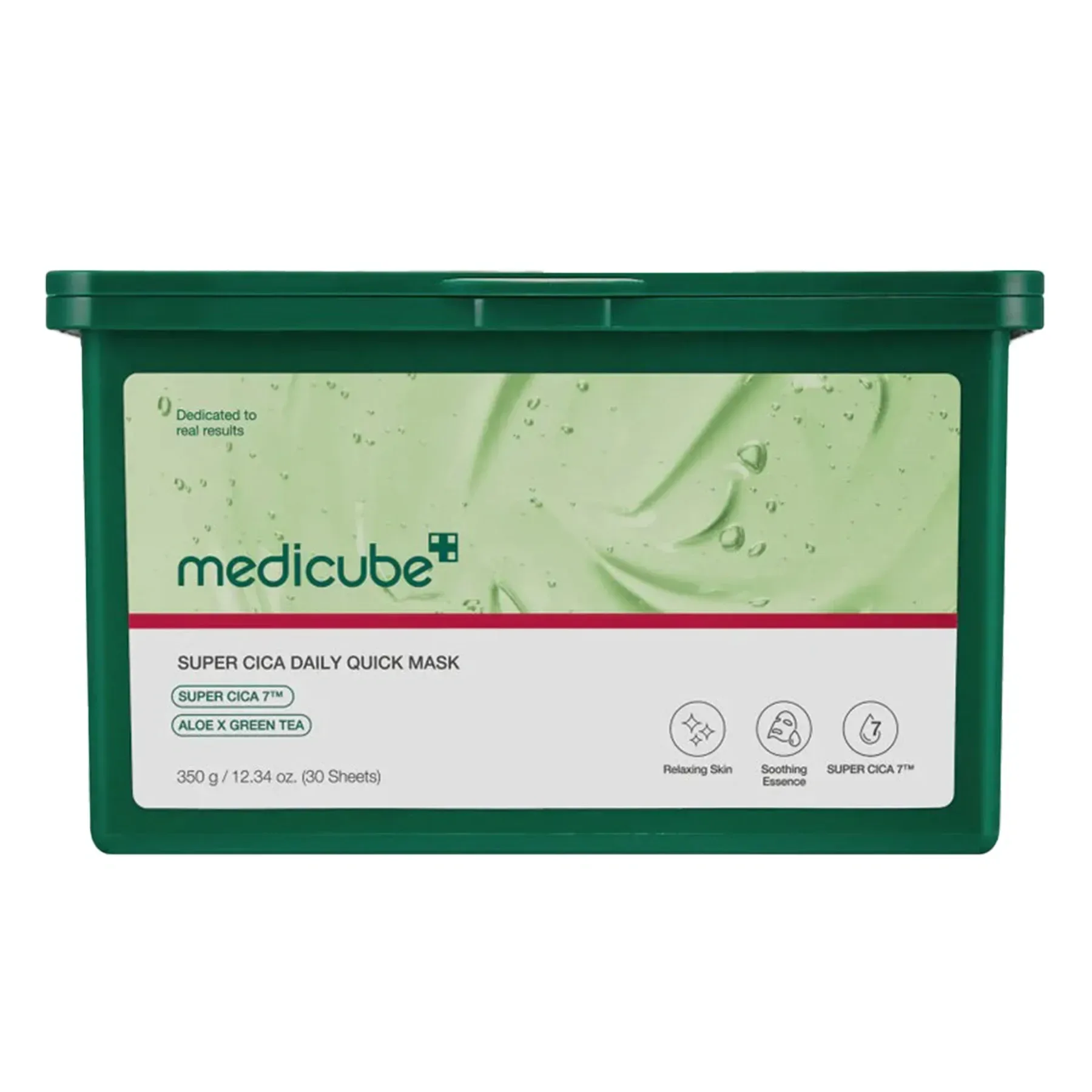 Medicube Набор успокаивающих масок с центелой, алоэ и зеленым чаем Super Cica Daily Quick Mask 30 шт