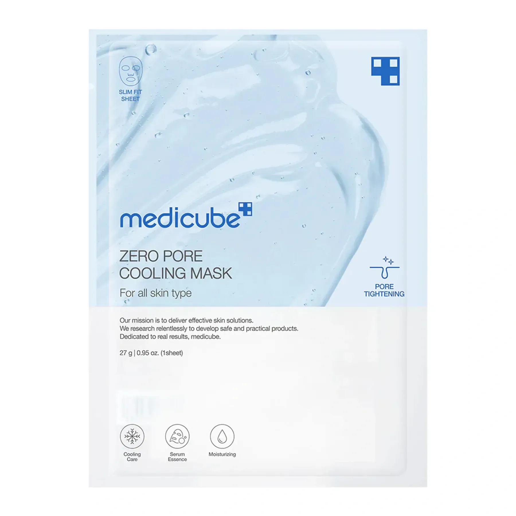Medicube Охлаждающая маска для сужения пор и контроля жирности кожи Medicube Zero Pore Cooling Mask 27 гр* 1 шт