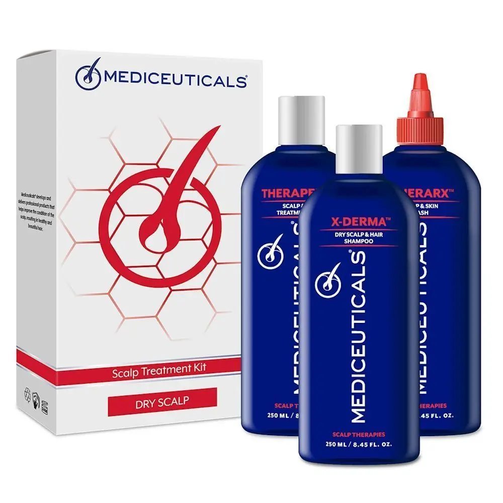 Mediceuticals Набір для догляду за сухою шкірою голови Scalp Treatment Kit Dry Scalp 3pc (X-Derma) 3*250 мл