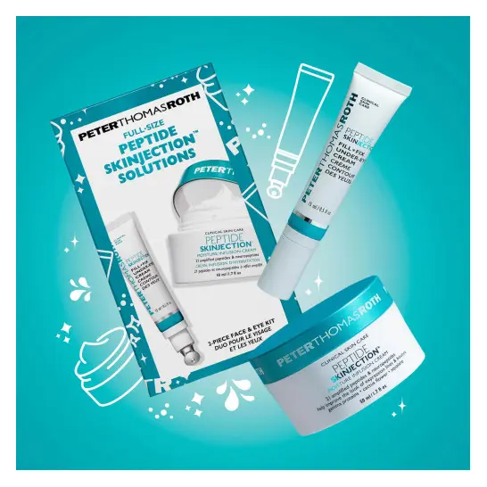 Peter Thomas Roth Набор для интенсивного увлажнения и борьбы с морщинами Full-Size Peptide Skinjection 2-Piece Kit Face & Eye Kit - фото 2