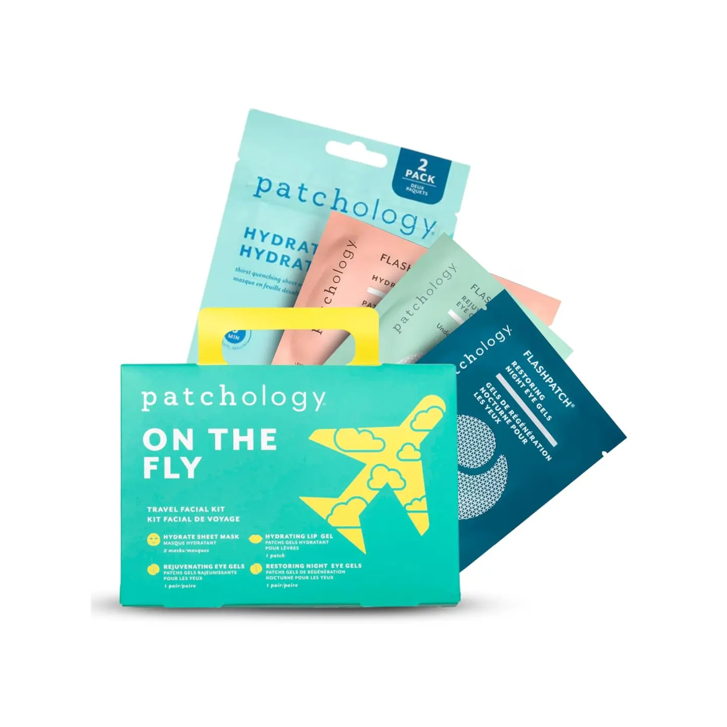 Patchology Набір догляду за обличчям для польоту On The Fly Facial Kit