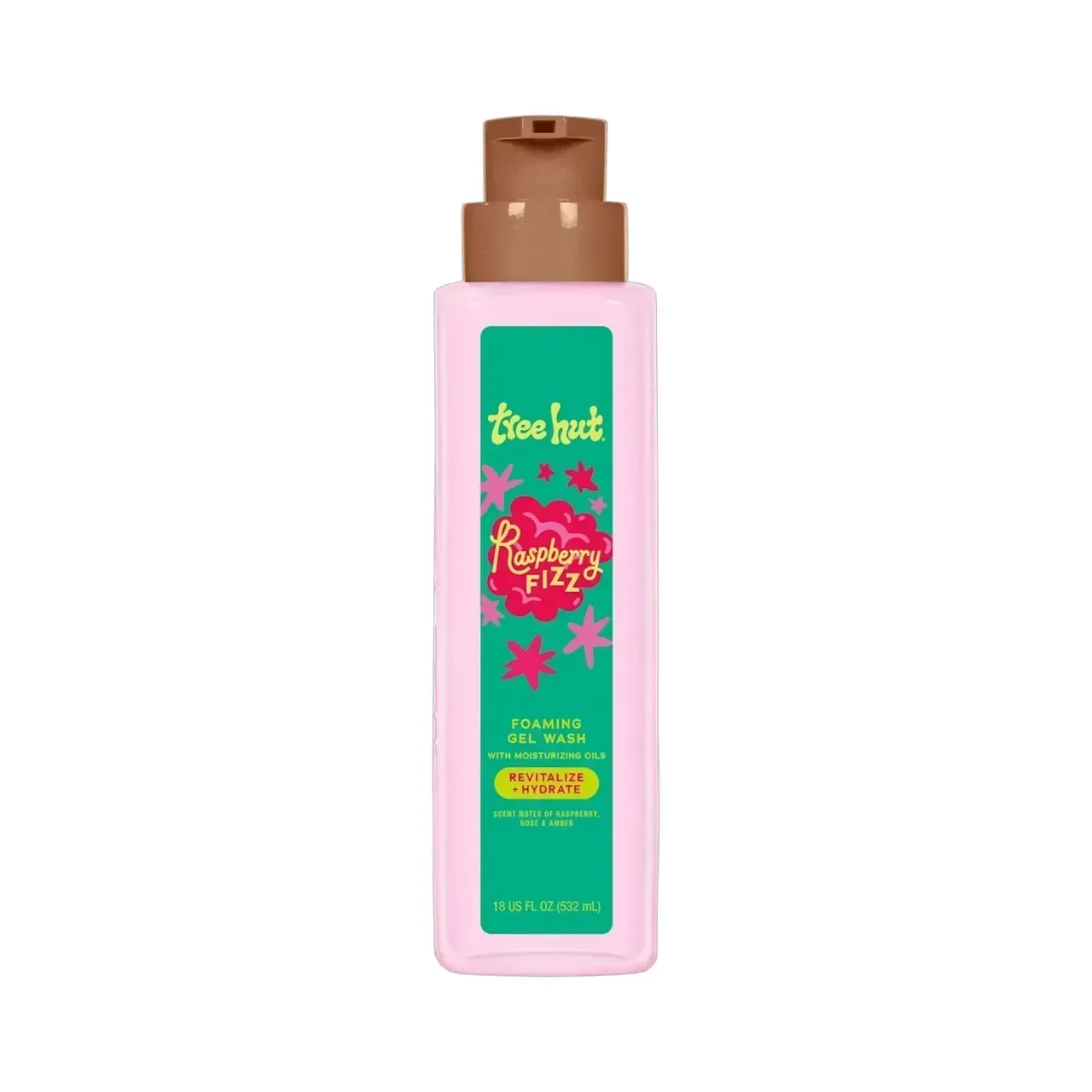 Tree Hut Гель для душа Raspberry Fizz Foaming Gel Wash (New Pump) 532 мл