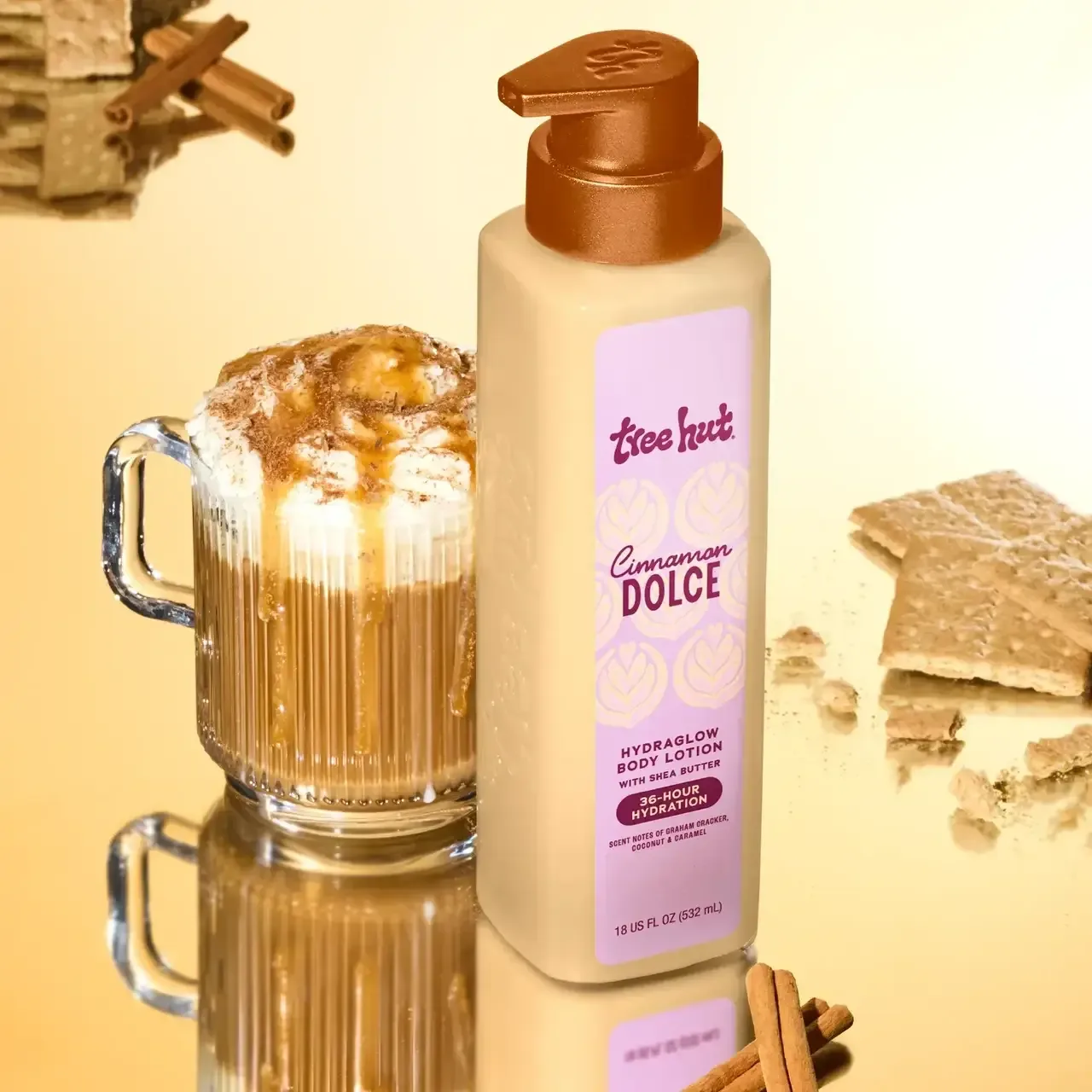 Tree Hut Лосьон для тела Cinnamon Dolce Hydraglow Body Lotion 532 мл - фото 2