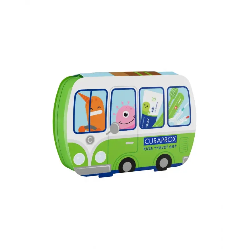 Curaprox Детский дорожный набор с 6 до 12 лет Travel Set Kids Green