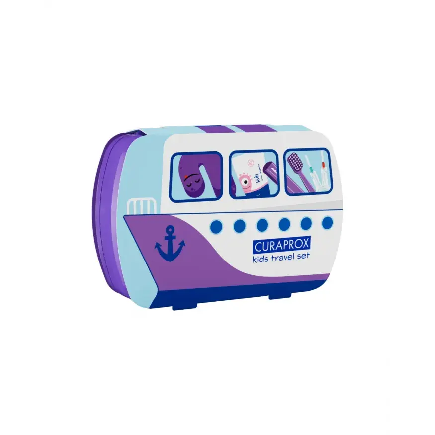 Curaprox Детский дорожный набор с 6 до 12 лет Travel Set Kids Purple