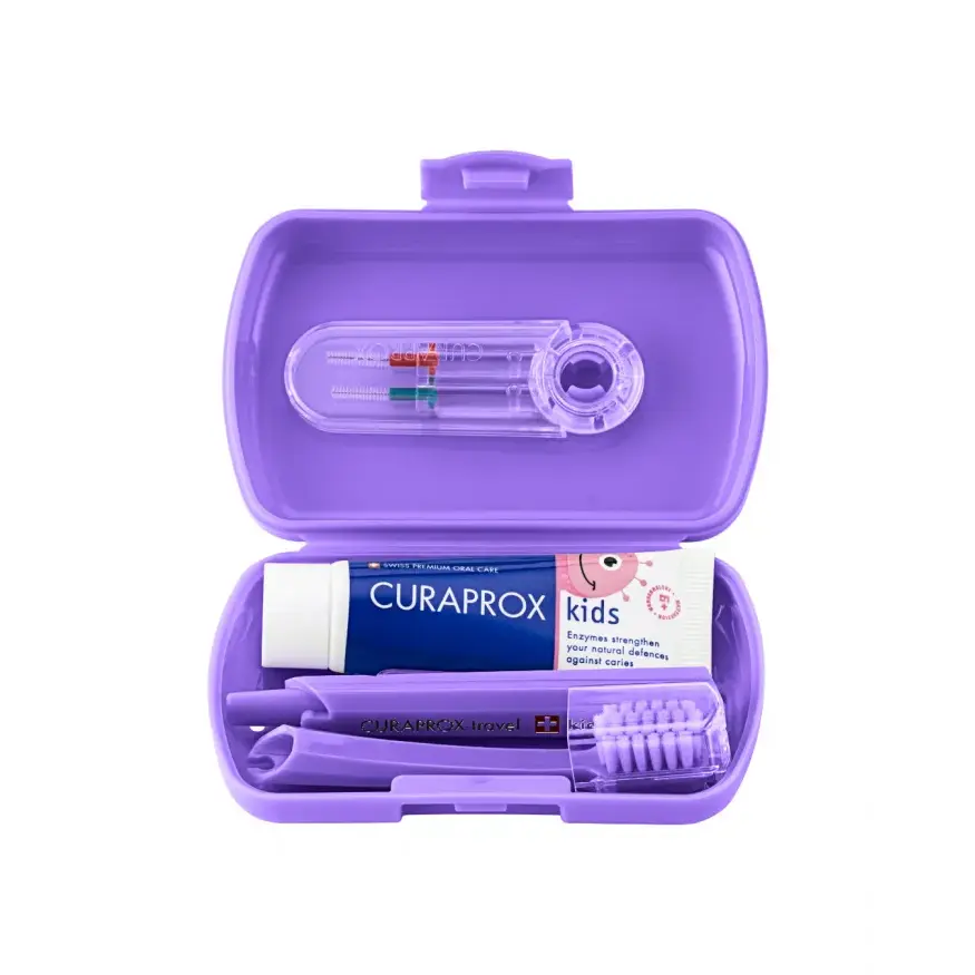 Curaprox Детский дорожный набор с 6 до 12 лет Travel Set Kids Purple - фото 2