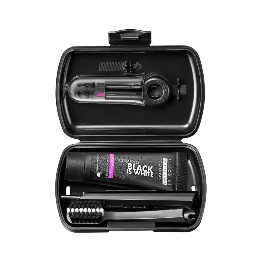 Curaprox Дорожный набор для отбеливания Black is white Travel Set