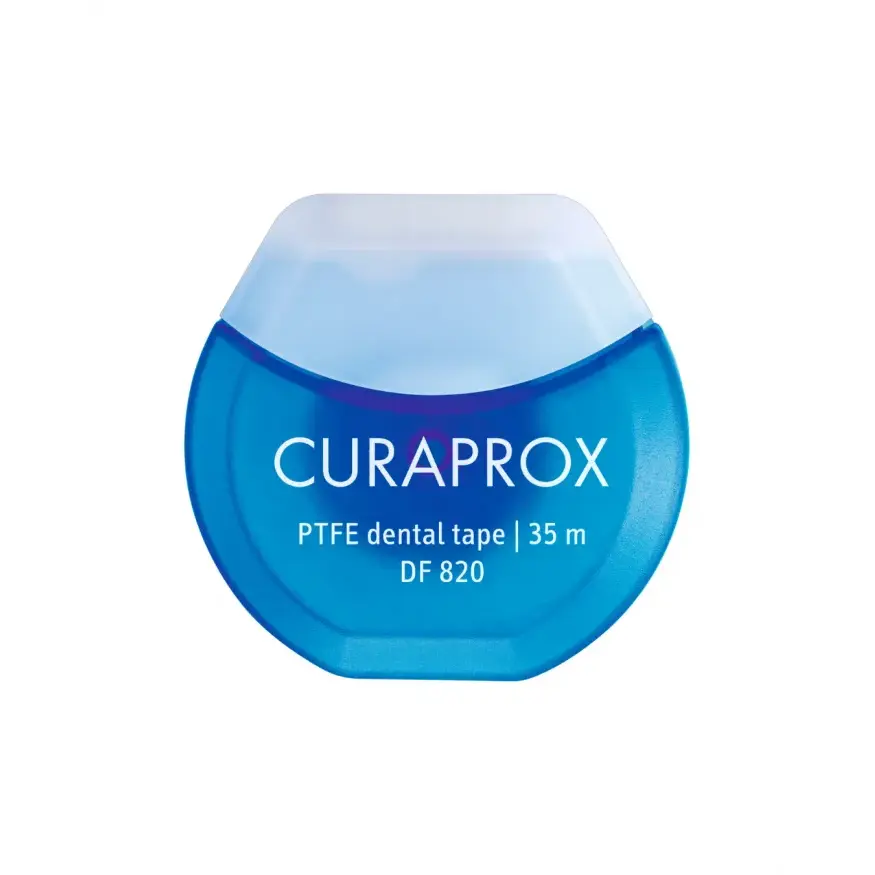 Curaprox Межзубная тефлоновая нить с хлоргексидином DF 820 PTFE 35 м