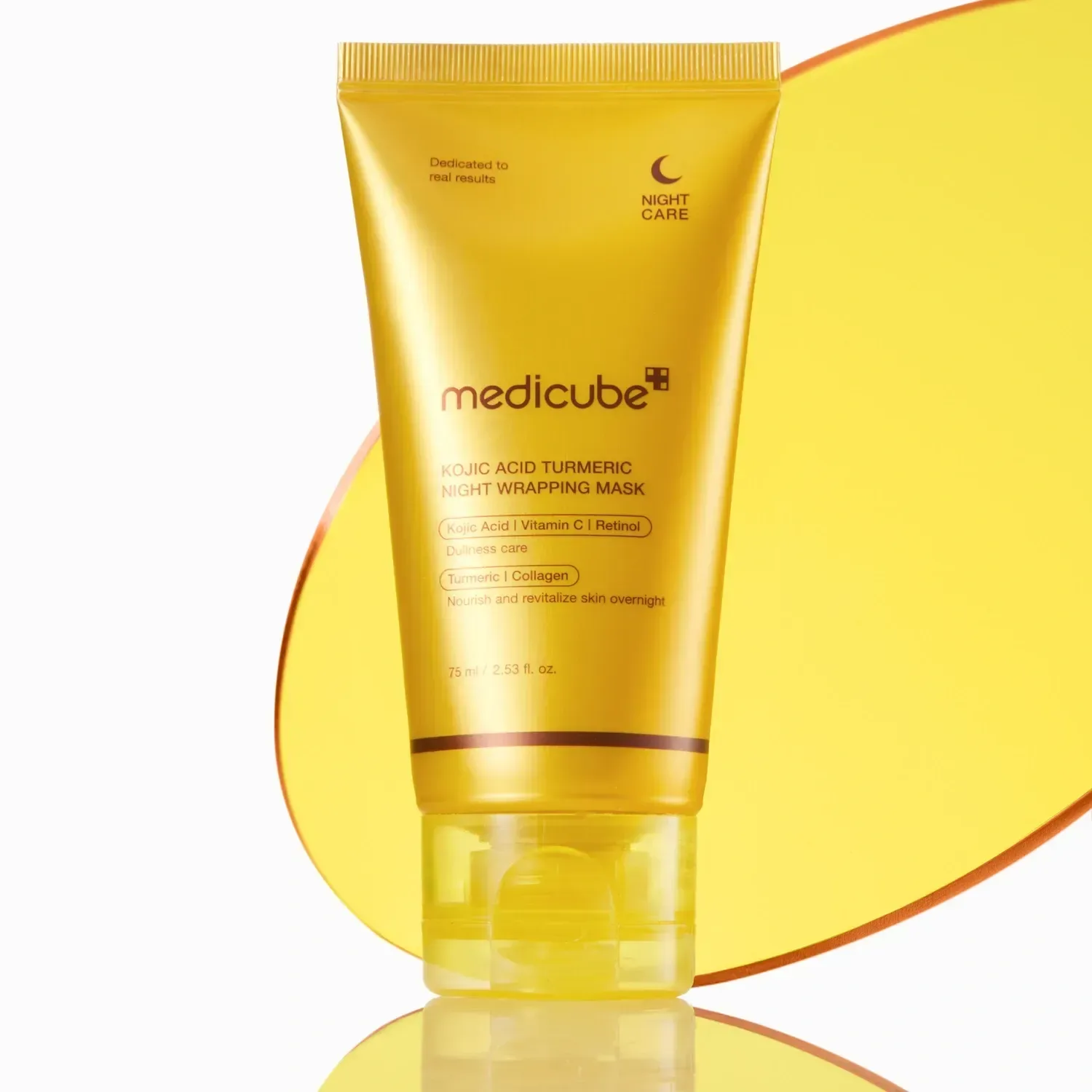Medicube Нічна маска з койєвою кислотою та куркумою Kojic Acid Turmeric Night Wrapping Mask 75 мл - фото 3